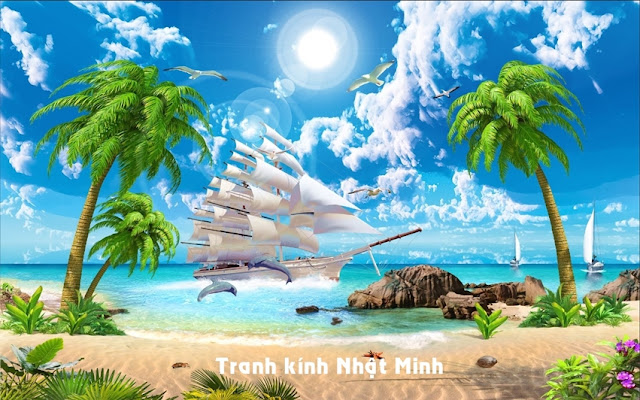 Tranh Kính Thuận Buồm Xuôi Gió