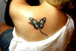 TATUAJES EN 3D MARIPOSA ESPALDA