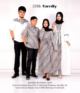 BAJU BATIK COUPLE GAMIS KELUARGA TERBARU T2356