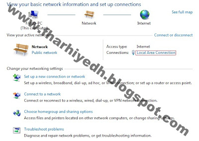 Cara mudah mengganti DNS Server Speedy menjadi DNS Server Google pada Windows7