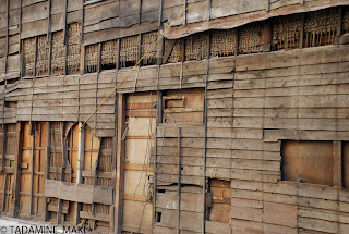 An old wooden house, about to go down, Kyoto, Japan