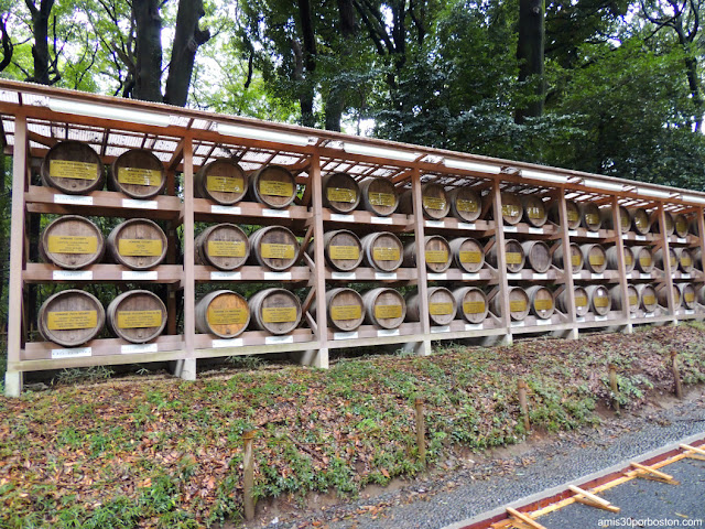 Barriles de Vino en el Santuario Meiji, Tokio