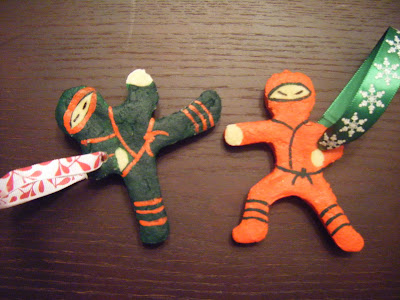Ninja salt dough christmas ornaments