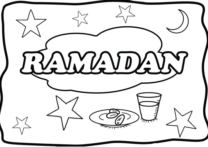 Gambar Mewarnai Ramadhan Bulan Puasa Penuh Berkah ~ Gambar ...