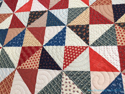 Claudine's Red, White and Blue Hourglass Quilt