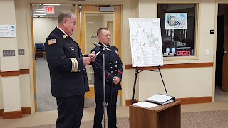 Firefighter James Polito was introduced by Chief Gary McCarragher