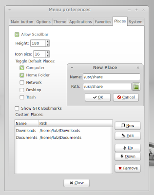 customize linux mint menu