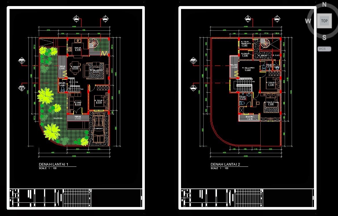 Desain Rumah Minimalis Format Autocad Gambar Desain Rumah Minimalis