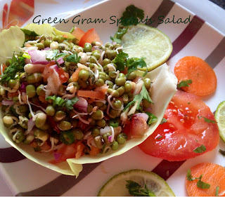 Green Gram Sprouts Salad, sprouts salad