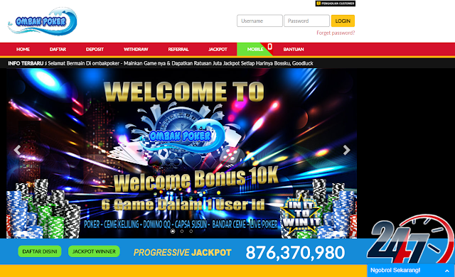 OmbakPoker Situs Agen Poker Domino QQ Bandar Ceme Terpercaya