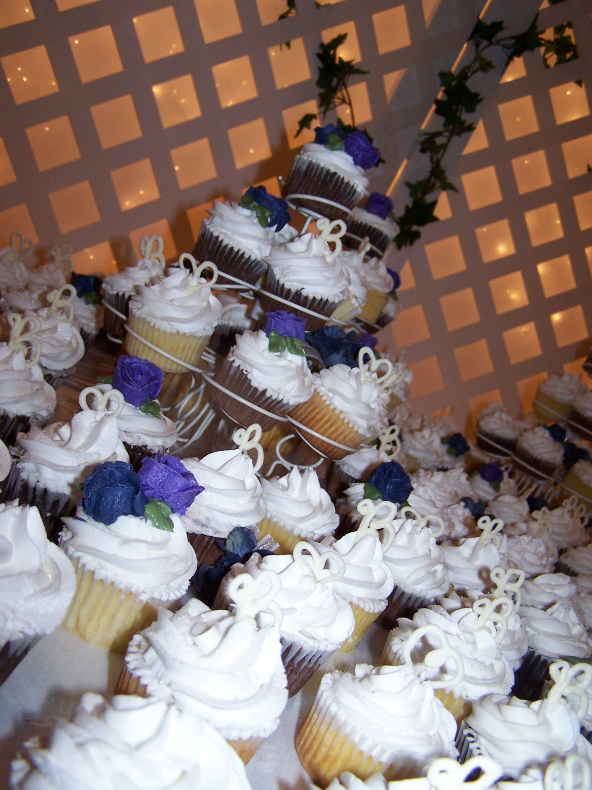 Wedding cupcakes and cake