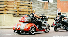 Moteros en Fort Worth Stockyards, Texas