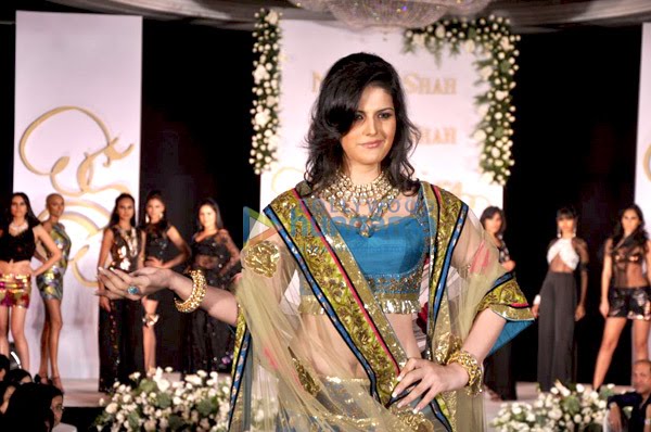 Zarine walks the ramp for launch of Sapphire image