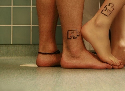 Matching couple tattoos so cute 1st of December time to crack open the 