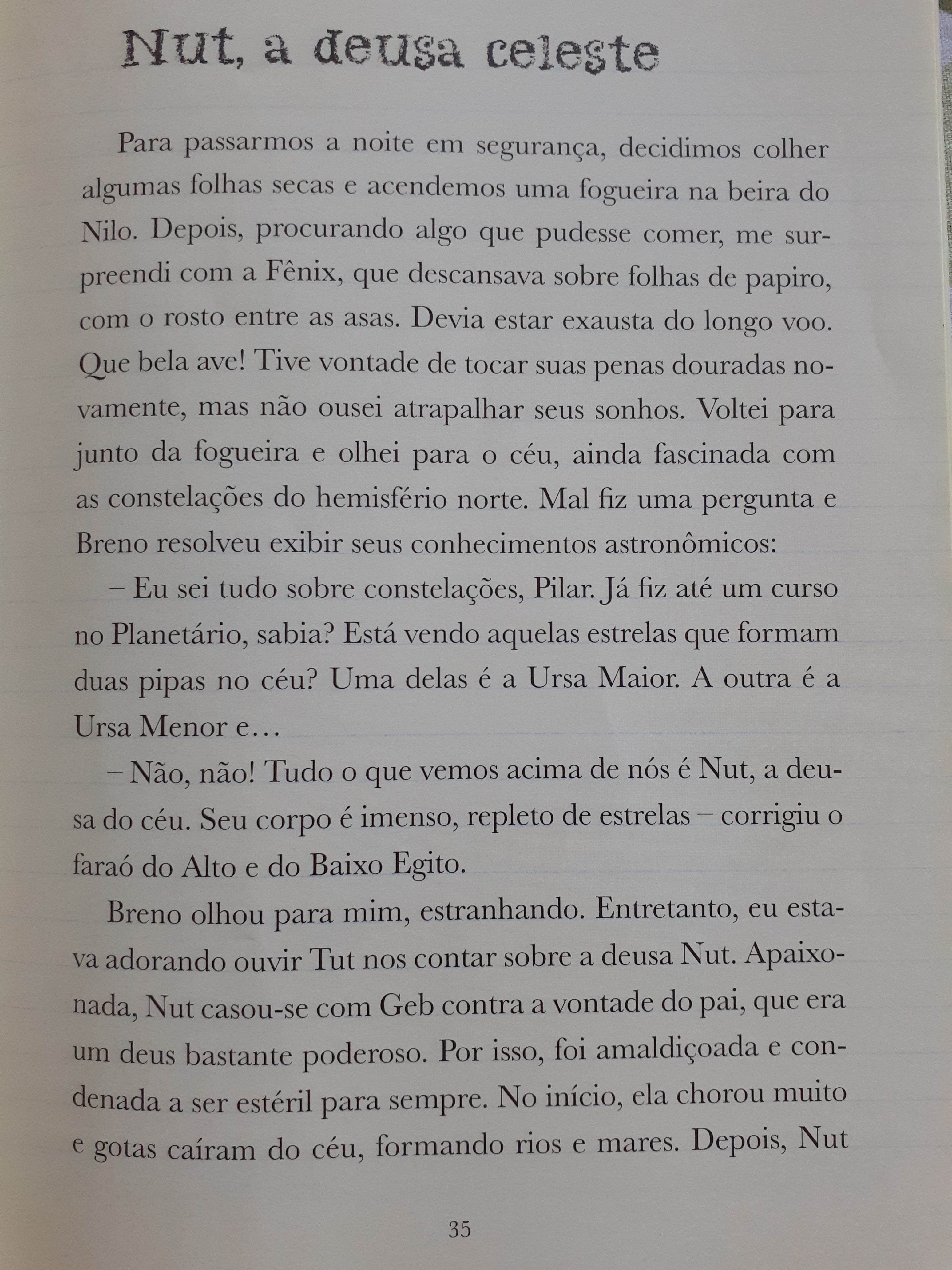 Foto de página (1/4) do texto "Diário de Pilar no Egito"