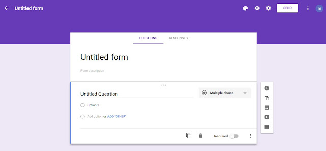 google forms page