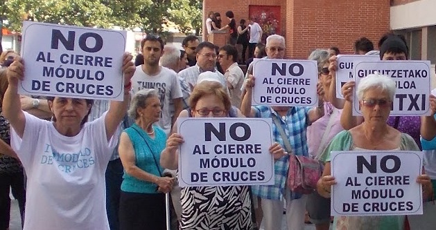 Protesta contra el cierre del módulo de salud mental