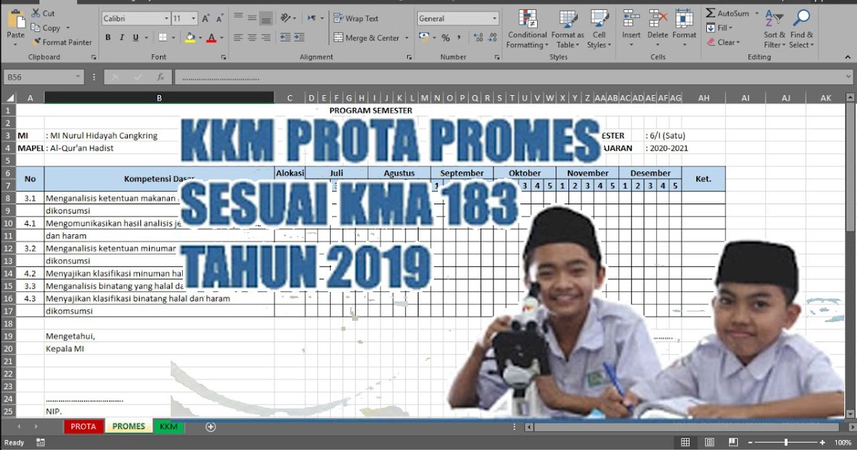 Download Prota Promes Serta Kkm Pai Dan Bahasa Arab Madrasah Ibtidaiyah Mi Sesuai Kma 183 Tahun 2019