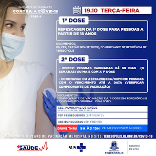 repescagem da primeira dose contra a Covid-19, tere, teresopolis, vacinação, coronavirus,