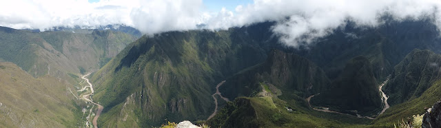 Machupicchu, vistas del valle desde la montaña