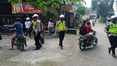 Team Gabungan Satlantas Polres Kediri Amankan 53 Unit Sepeda Motor Knalpot Brong.