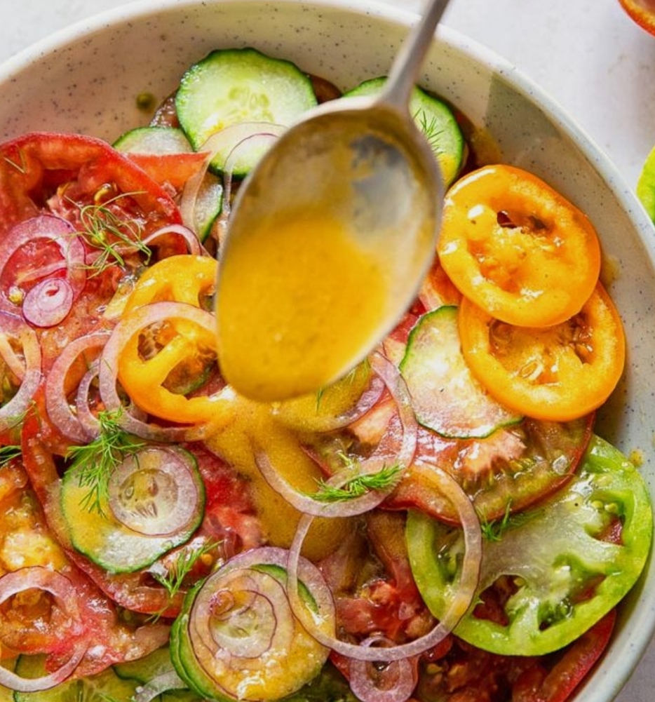 Cucumber and Tomato Salad with Red Onions