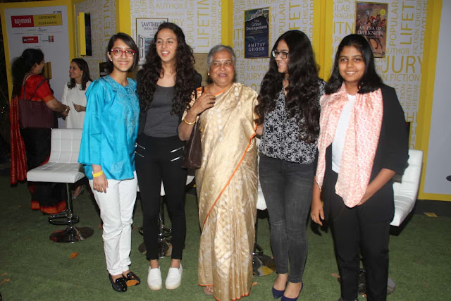 Sudha Murthy with budding teenage authors