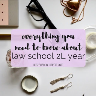 Everything you need to know about law school 2L year -- advice for transferring law schools, what classes to take in law school, how to be involved in law school, law school internship help. law school advice. law school tips. law school blog. law student blog | brazenandbrunette.com