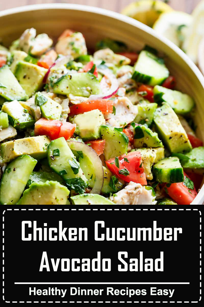 This chicken avocado salad with peanut dressing is a delicious and satisfying healthy meal! I howsweeteats.com #chickenavocado #salad