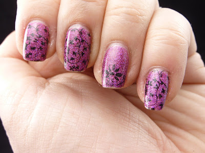 China Glaze Liquid Leather over Girly Bits Razzle Dazzle