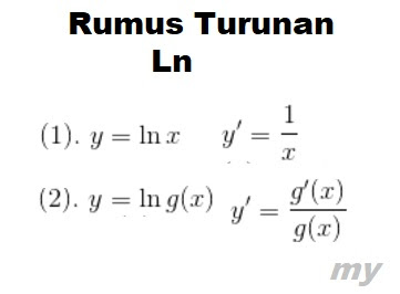 rumus turunan ln