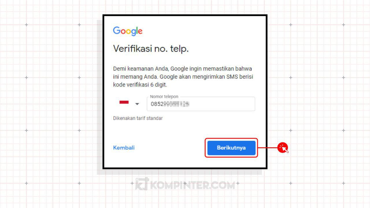 Verifikasi Nomor Telepon Gmail