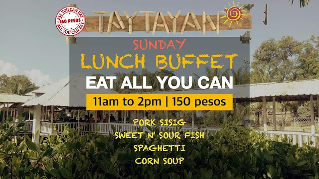 Taytayan Cordova Buffet Schedule for Lunch - Sundays 11am to 2pm