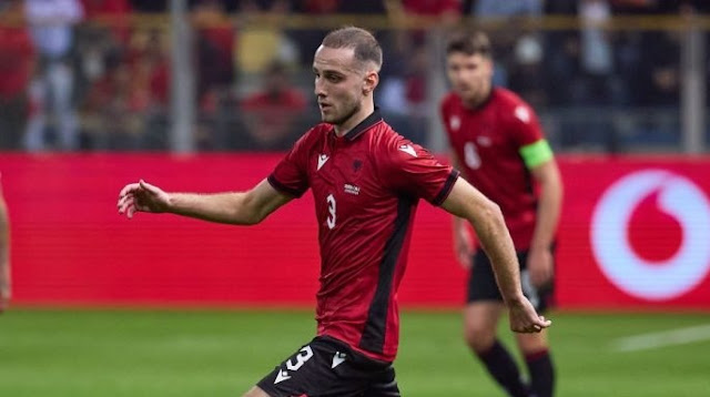 Mario Mitaj in action in one of the matches with the Albanian National Team (archive)