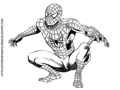 Spiderman Coloring Sheets on Spiderman Coloring