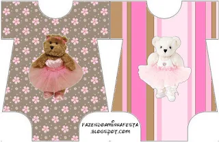 Ballerina Bear Baby Bodysuit invitation.