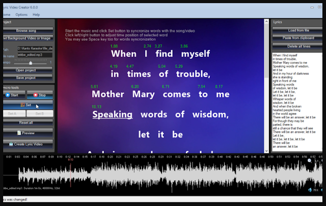 lyric edit maker