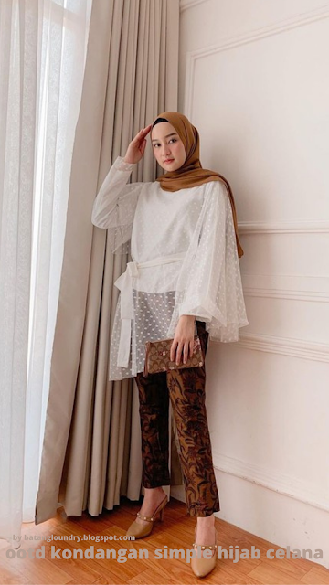 outfit kondangan simple celana