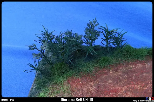 Diorama guerre du Vietnam pour une maquette du Bell UH-1D.