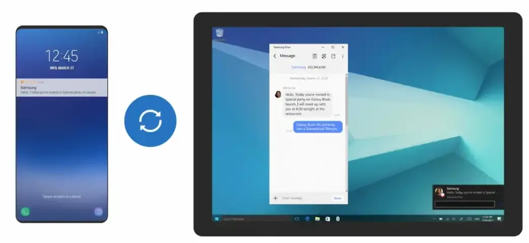 تطبيق Samsung Flow لمشاركة الملفات بين أجهزة Galaxy والكومبيوتر الشخصي