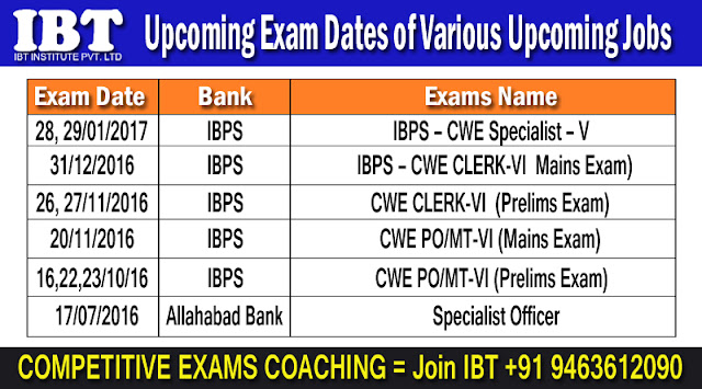 Upcoming_Banking_Exams_2016 - 2017