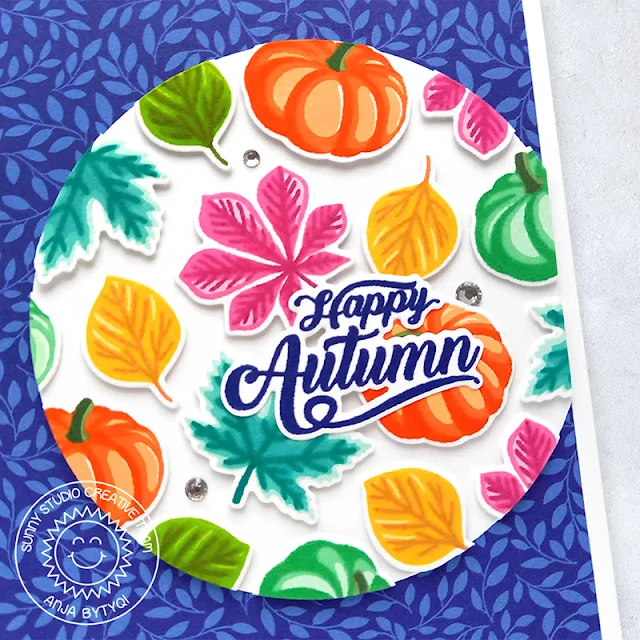 Sunny Studio Stamps: Crisp Autumn Fall Themed Card by Anja Bytyqi