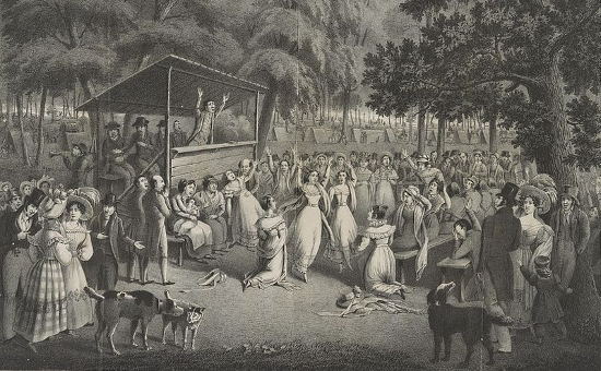 “Camp-meeting” by H. Bridport. (ca. 1829)
