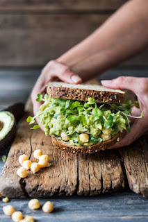 Smashed Chickpea Avocado Sandwich