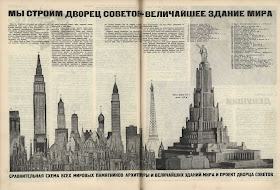 Noticia de la prensa rusa sobre el Palacio de los Soviets