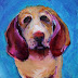 Basset Pooch Contemporary Dog Portraits by Arizona Artist Amy Whitehouse