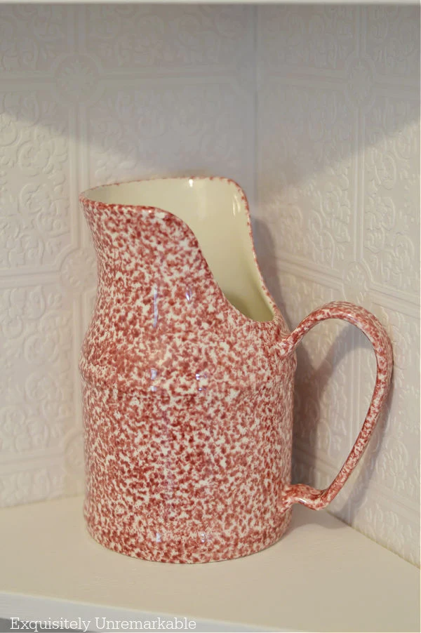 Red Vintage Spongewear Ceramic Pitcher