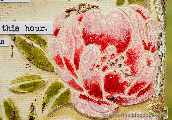 Layers of ink - Peony Mixed Media Canvas Tutorial by Anna-Karin Evaldsson.