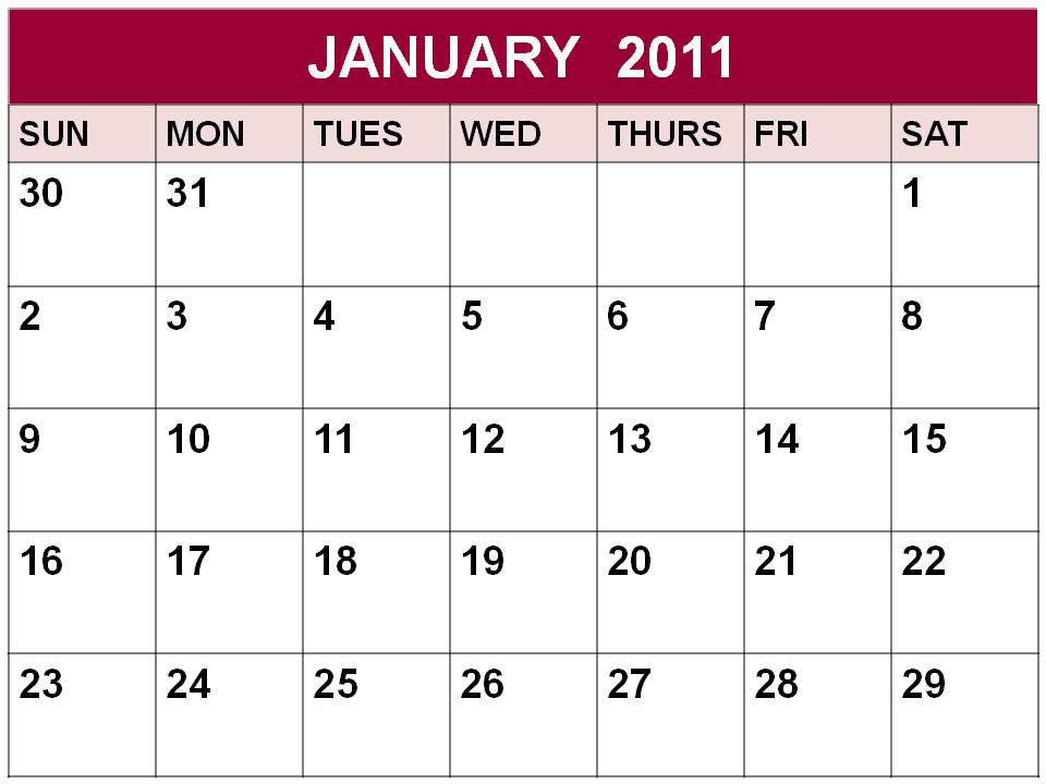 blank october 2011 calendar. outline january 2011 calendar for kids lank january 2011 calendar