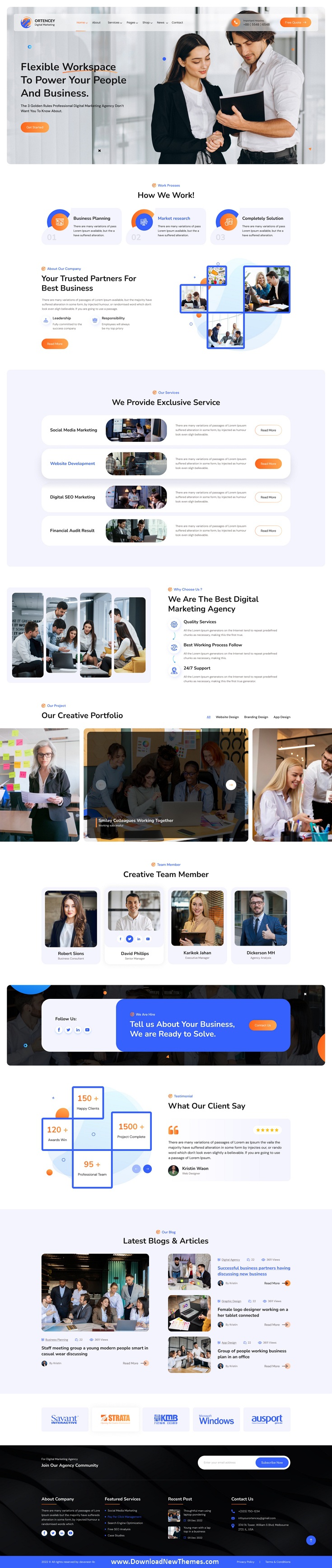 Ortencey Digital Marketing Agency Figma Template Review